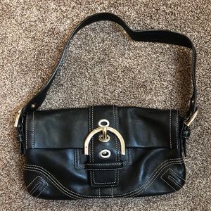 Black Leather Coach Purse - excellent condition